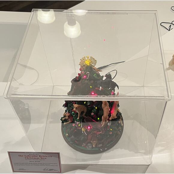 Danbury Mint RARE Labrador Retriever Christmas Tree Dogs Puppies W/Case & Cert. - Picture 3 of 12